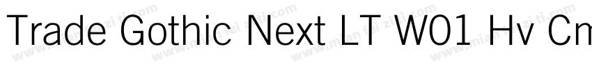 Trade Gothic Next LT W01 Hv Cm字体转换